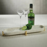 Holiday Kitchen, Tabletop & Serveware Palomar Marble Tray w/ Alloy Stand 