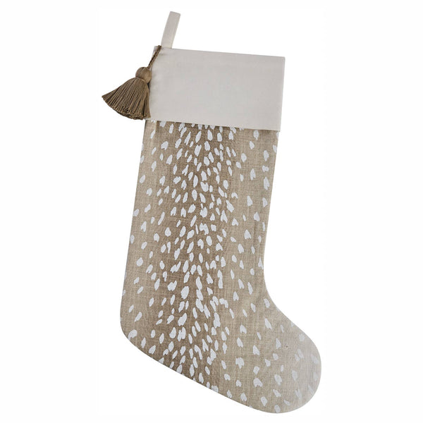  Fawn Print Stocking With Tassel 