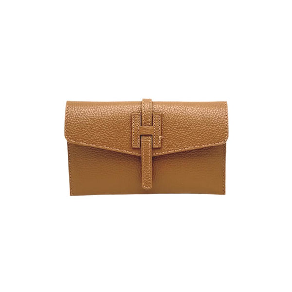  Italian Leather Mini Clutch // Camel 