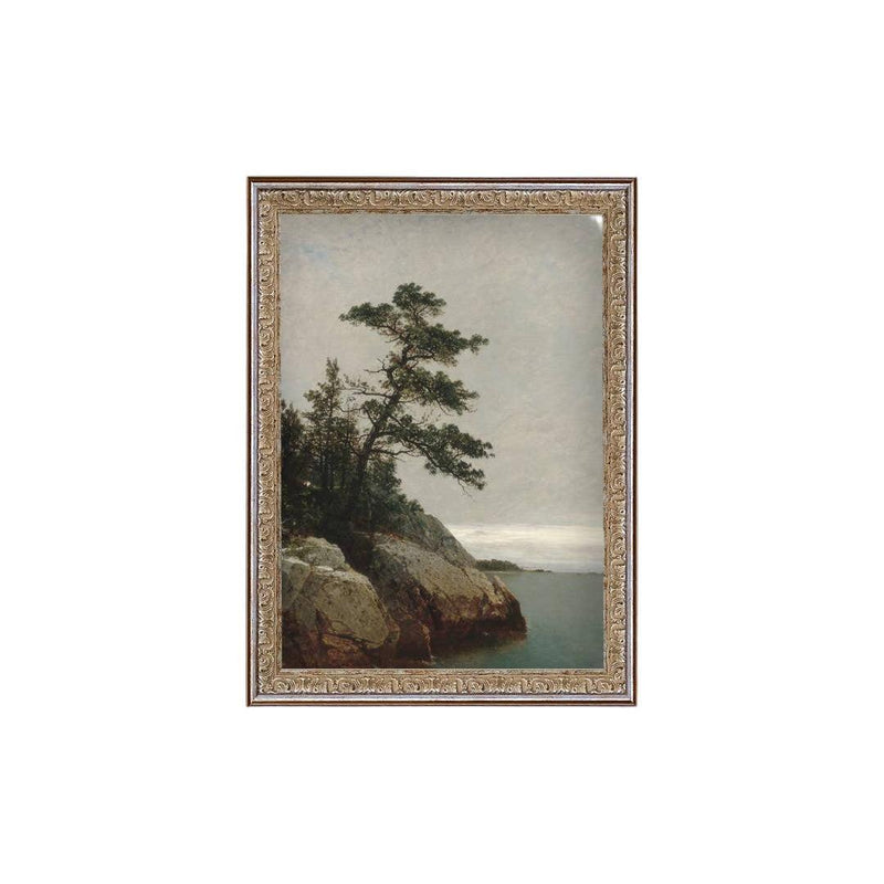Wall Art Ocean Side Framed Antique Art 