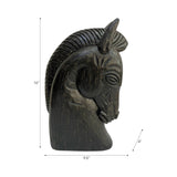  Black Wood Horse Head Sculpture 