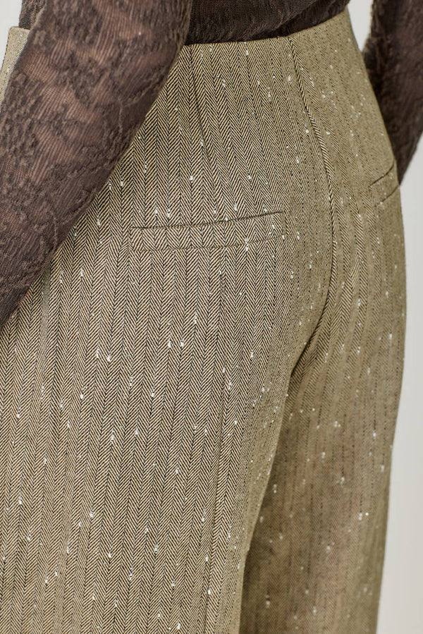  Sparkling Pinstripe Suit Trousers 