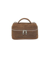 Lifestyle Suede Top Handle Crossbody Bag // Burgundy 