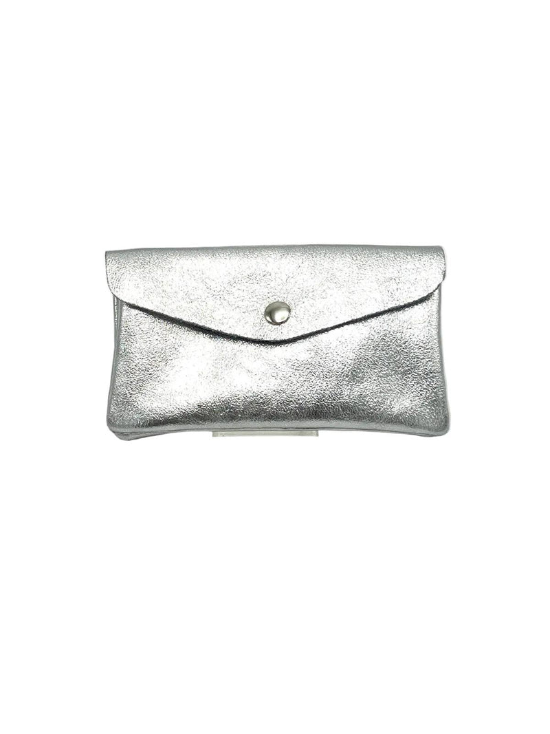  Italian Leather Wallet // Silver 