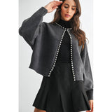  Silvia Silver Studded Bauble Cardigan S 