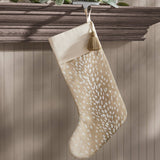  Fawn Print Stocking With Tassel 