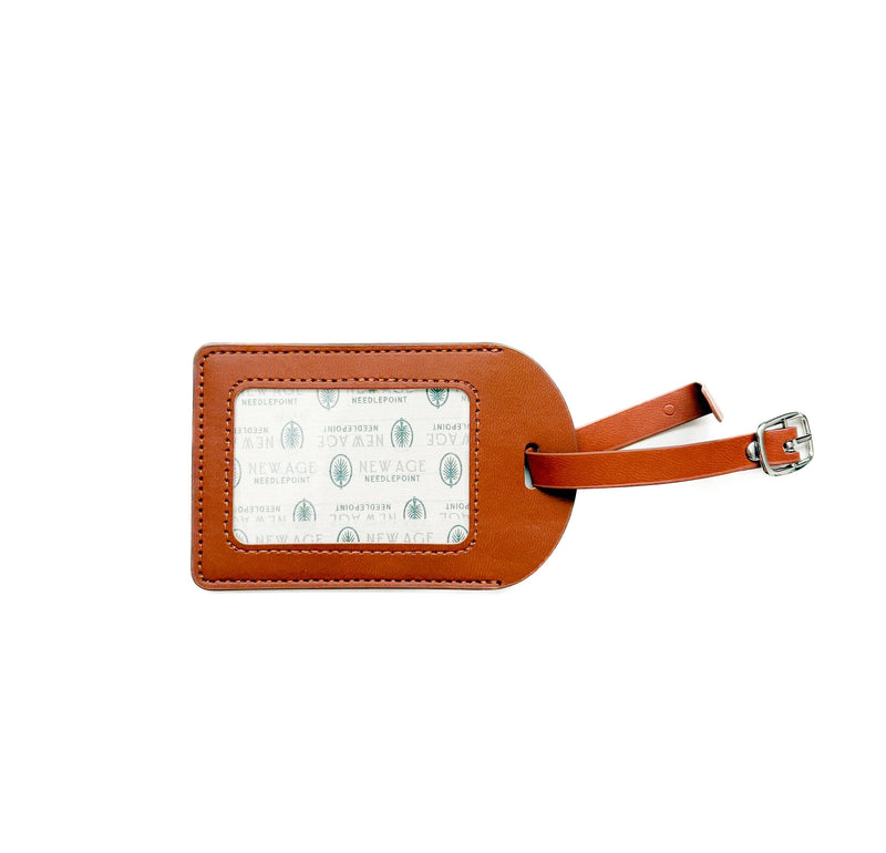  Brown Leather Self Finishing Luggage Tag 