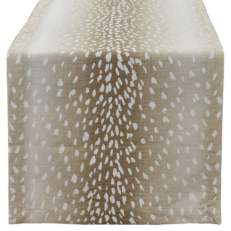 Place Setting & Tableware Fawn Print 72" Table Runner 