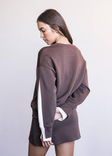  Butter Modal Color Layered Sweatshirt // Port 