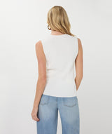  Chris Sleeveless Mother of Pearl Button Top 