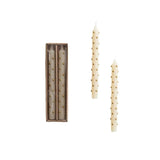 Holiday Candles Taper Candles with 3D Gold Dots // Set of 2 