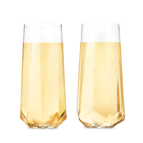 Bar & Glassware Faceted Crystal Champagne Glass 