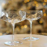 Bar & Glassware Faceted Crystal Coupe 