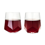 Bar & Glassware Faceted Crystal Wine Glass 