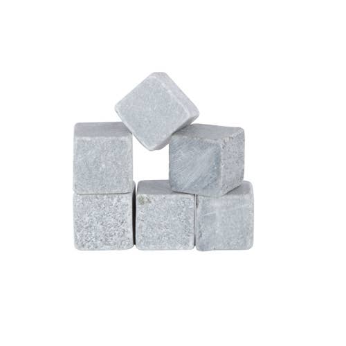 Bar & Glassware Glacier Rocks Set of 6 Soapstone Cubes 