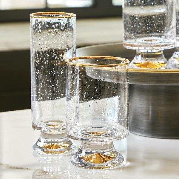 Bar & Glassware Gold Rimmed Champagne Glass - Set of 2 