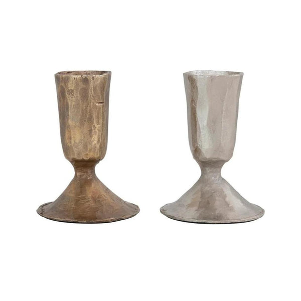 Candle Holders Metal Taper Holder - 2 Finishes 