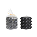 Candles & Matches Black Hobnail Pillar Candle - 2 Sizes Small 