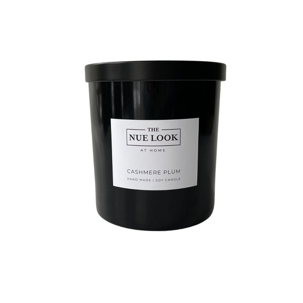 Candles & Matches Cashmere Plum Soy Candle in Black 
