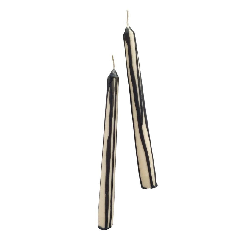 Candles & Matches Charcoal Abstract Drip Candle Set 