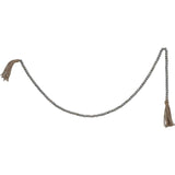 Decorative Object Grey Wood Bead Garland with Tassels 