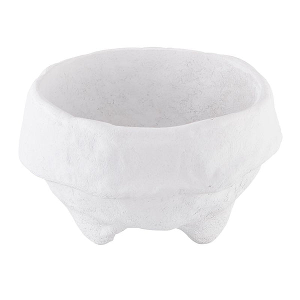 Decorative Object Paper Mache Bowl // White 