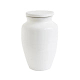 Decorative Object White Glazed Terracotta Pots // 2 Styles 