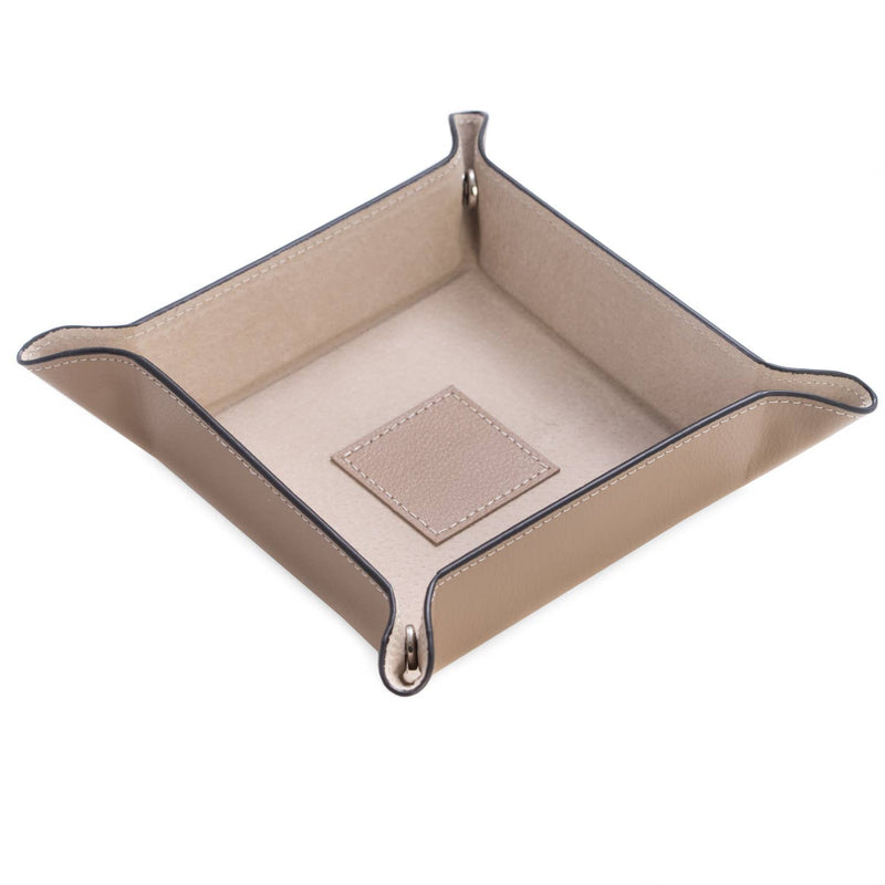 Decorative Trays Taupe Leather Valet 