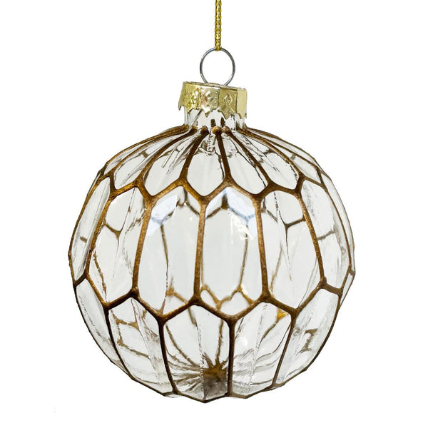 Seasonal & Holiday Decorations Angled Gold Coated Glass Ornament 