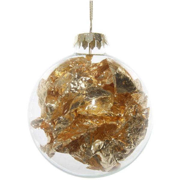 Seasonal & Holiday Decorations Gold Leaf Glass Ornament 
