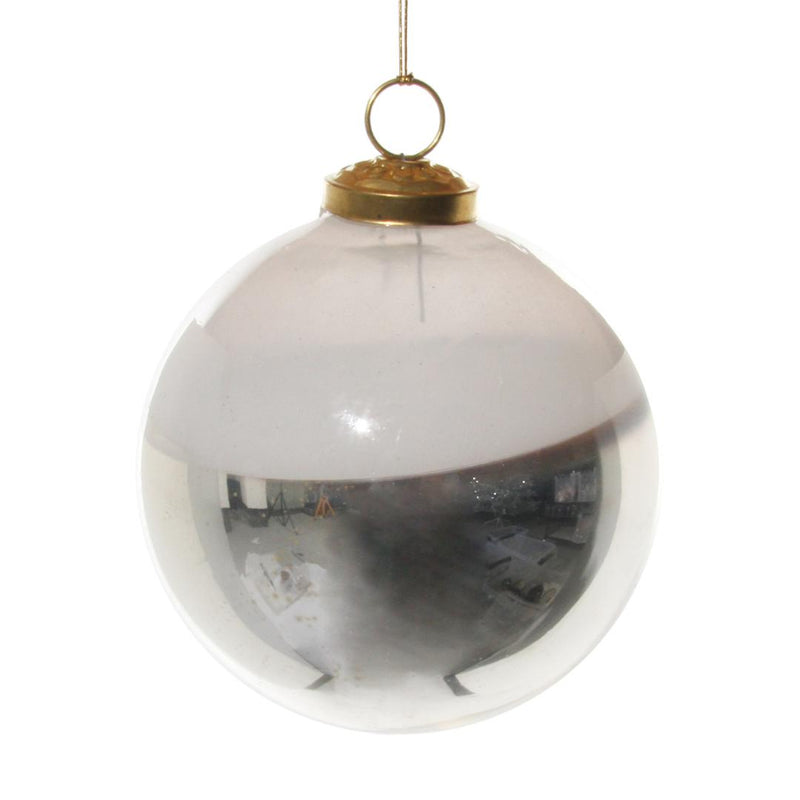 Seasonal & Holiday Decorations White & Silver Dip Ornament 