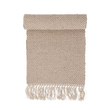 Home Accents Woven Jute and Cotton Table Runner with Fringe 