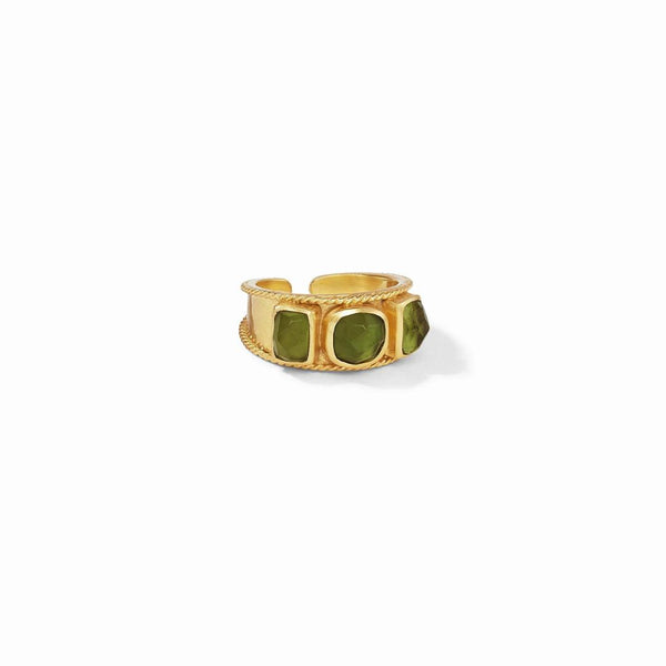 Lifestyle Iridescent Jade Green Stone Ring 
