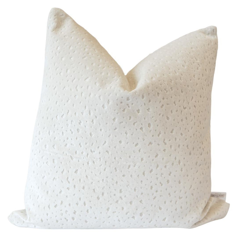 Pillow Covers Antelope Cut Velvet Pillow Cover // Snow 