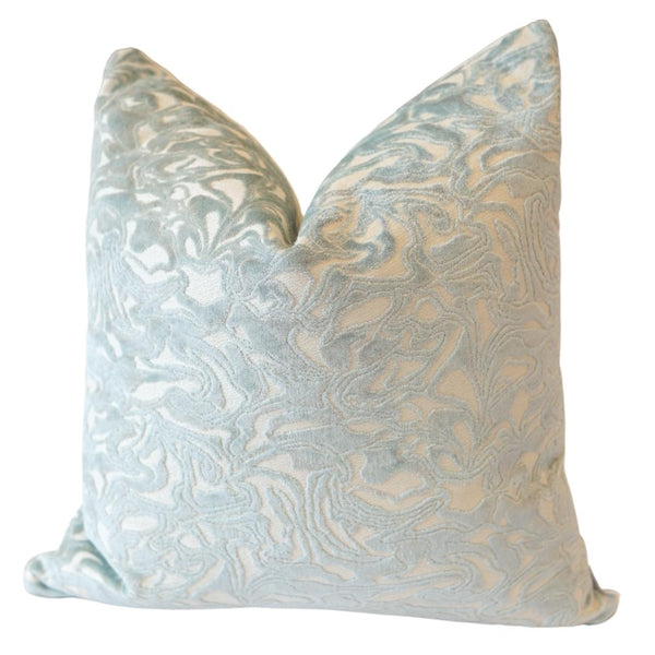 Pillow Covers Marble Cut Velvet Pillow Cover // Mineral 22x22 