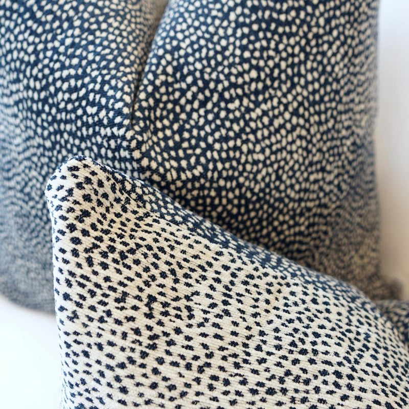 Pillow Covers Spots Reversible Chenille Pillow Cover // Navy 
