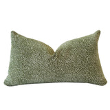 Pillow Covers Spots Reversible Chenille Pillow Cover // Olive 14x24 