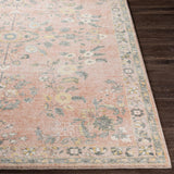 Rug Erin Pale Pink & Yellow Floral Area Rug 