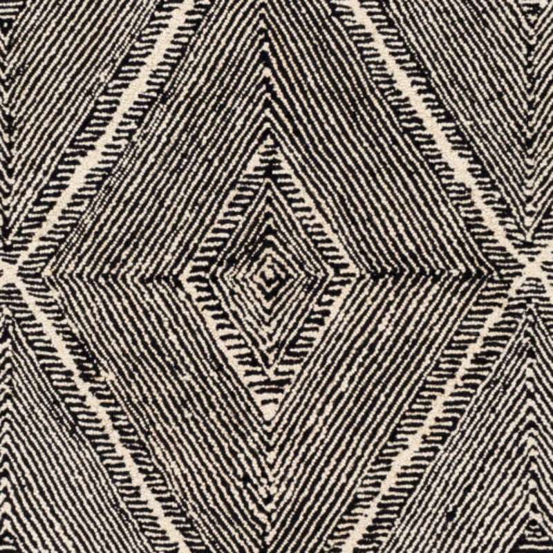 Rug Maroc Black & Cream Diamond Area Rug 