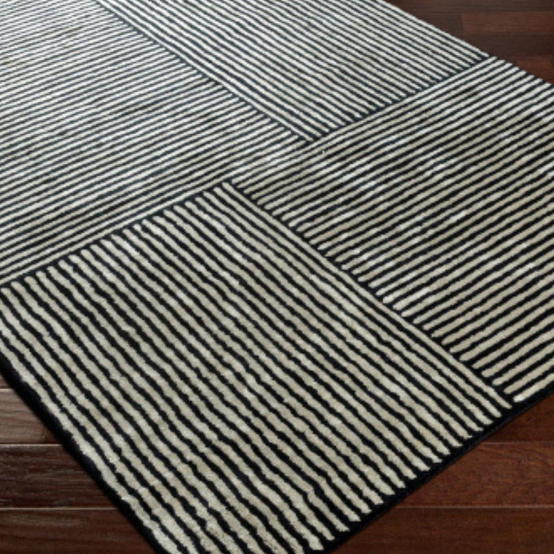 Rug Slate Quartz Black Stripe Area Rug 