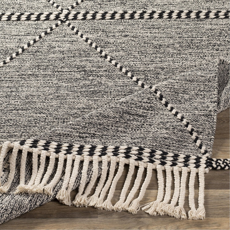 Rug Zanafi Black & White Hand Woven Rug 