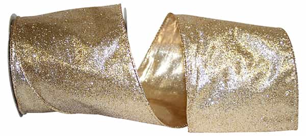 Seasonal & Holiday Decorations Gold & Silver Lame Glitter Wired Ribbon 
