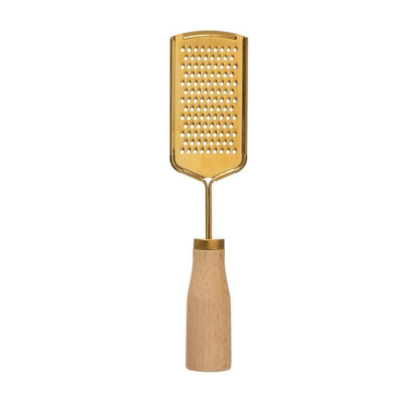Serving Golden Grater with Wood Handle 