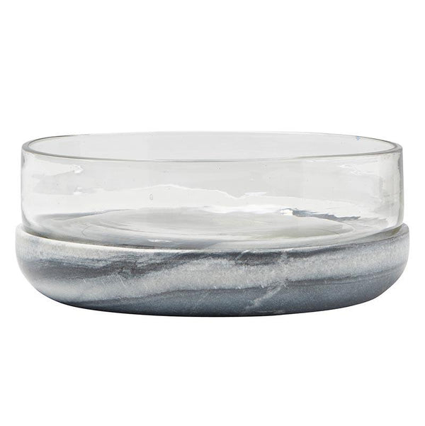 Servingware Grey Marble & Glass Bowl Chiller 