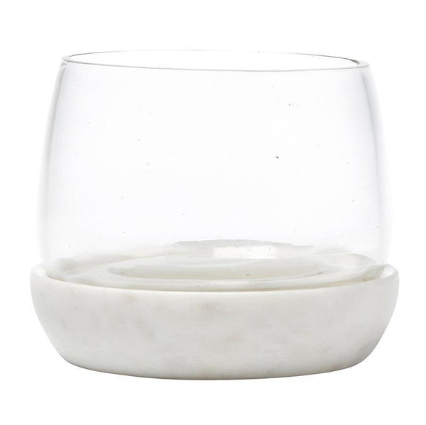 Servingware Small White Marble & Glass Bowl Chiller 