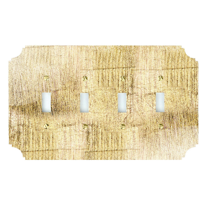 Wall Plates & Covers Gold Gilded Acrylic Switch Plate Quad Switch 