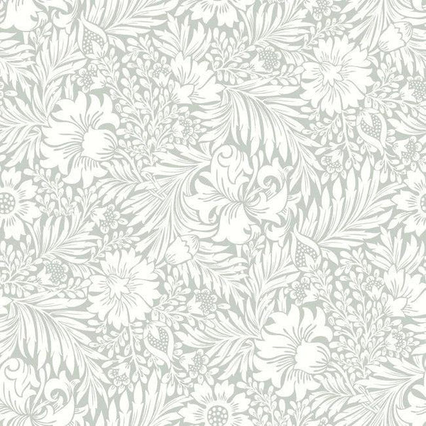 Wallpaper Modern Acanthus Premium Peel + Stick Wallpaper // Duck Egg 