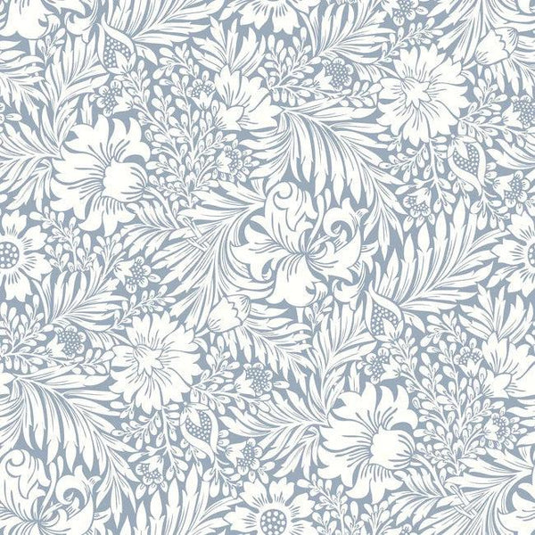 Wallpaper Modern Acanthus Premium Peel + Stick Wallpaper // Wedgewood Blue 