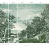 Wallpaper Provincial Scenic Wall Mural // Teal 